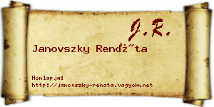 Janovszky Renáta névjegykártya