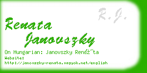 renata janovszky business card